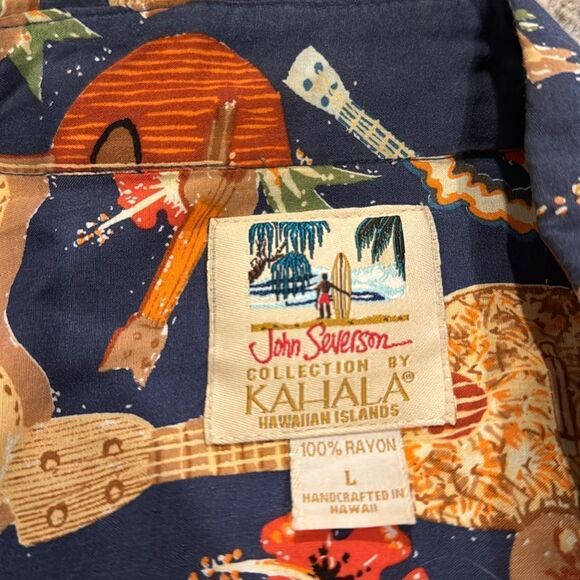 Vintage John Severson - Kahala Artist Series Men's Aloha Shirt --  Size Large - Picture 3 of 6